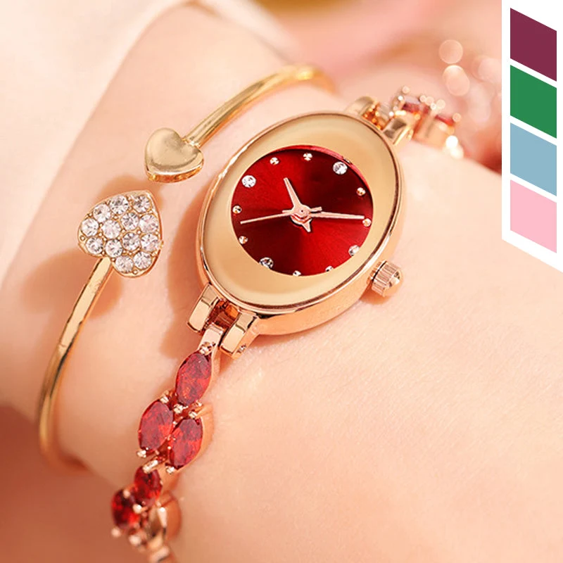 ✨2025 New Design🎀⌚Women's Colored Zircon Bracelet Watch - Image 10