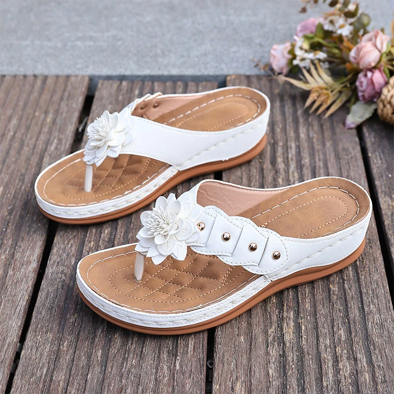 Women's Floral Thong Sandals with Arch Support - Image 11