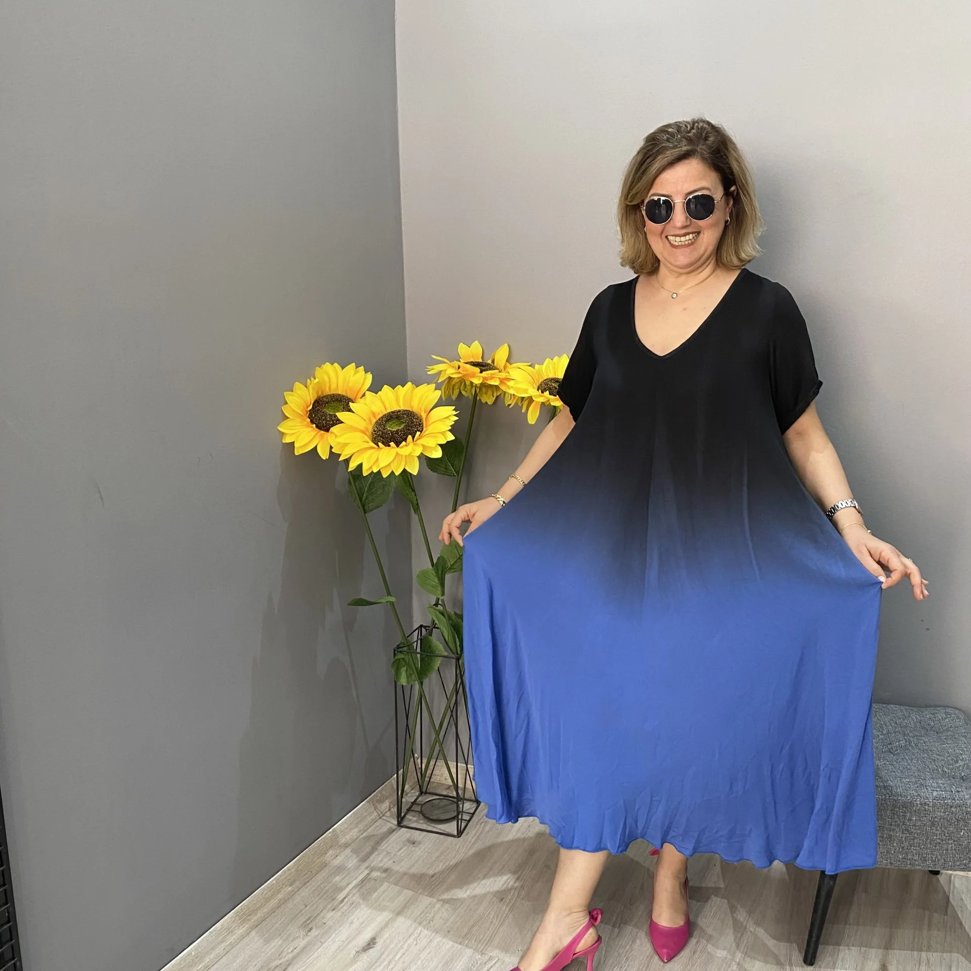 🔥🌷Last Day Promotion 49% OFF - 👗Italy Casual gradient tie-dye long dress - Image 5